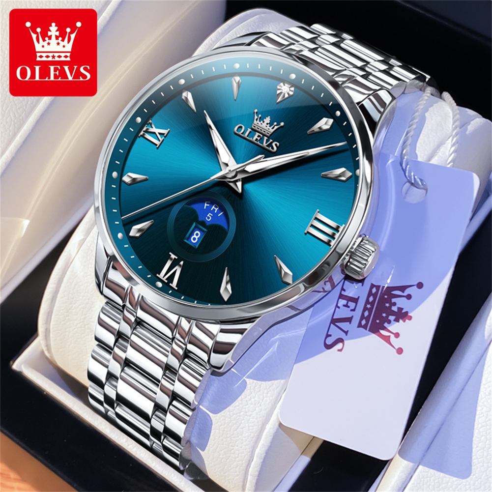 Luxury Watch Brand - OLEVS Moon Phase orologi da uomo