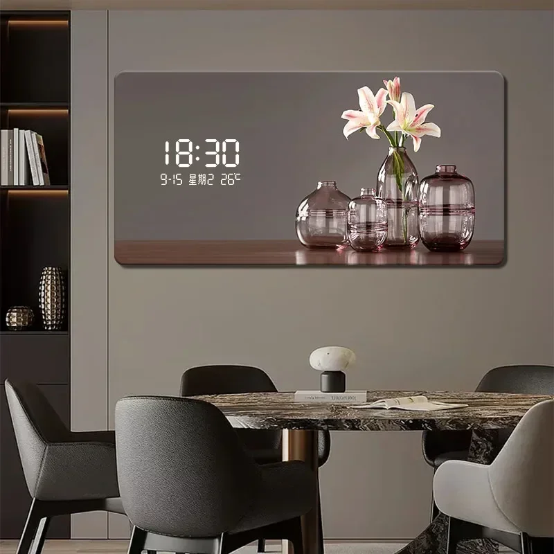Luxury Watch House - Orologio da parete digitale con display