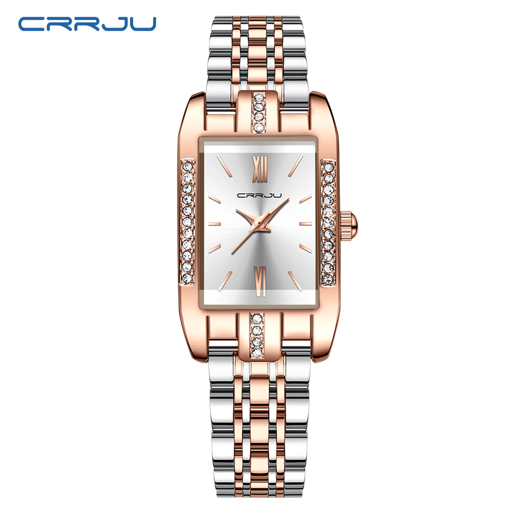 Luxury Watch Lady - CRRJU Orologio quadrato di lusso da