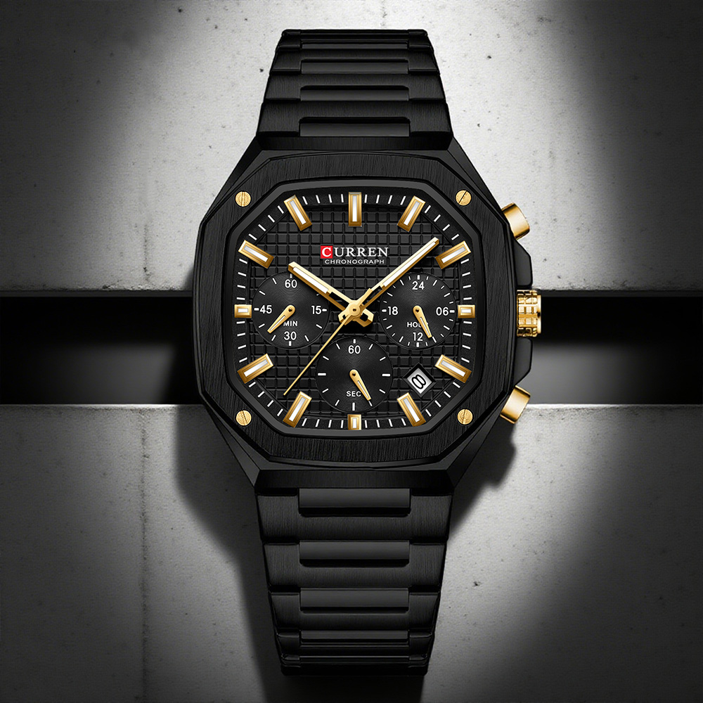 Luxury Watch With Bracelet - CURREN Orologio cronografo quadrato di lusso