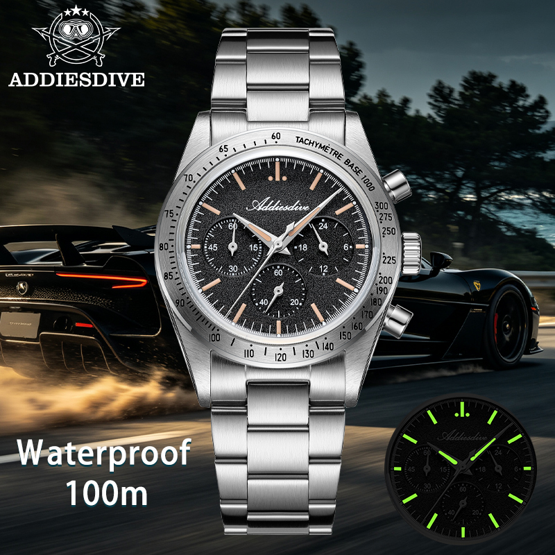 Luxury Watch Level - ADDIESDIVE NUOVO Orologio Cronografo con Movimento