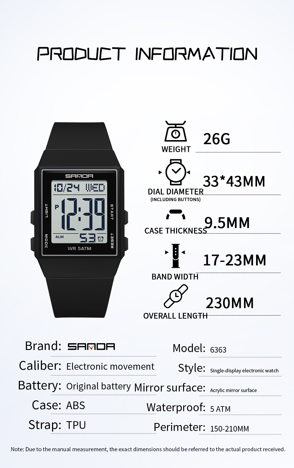 Orologi Digitali Casual SANDA  - Luxury Watch Shop recensione e prezzo