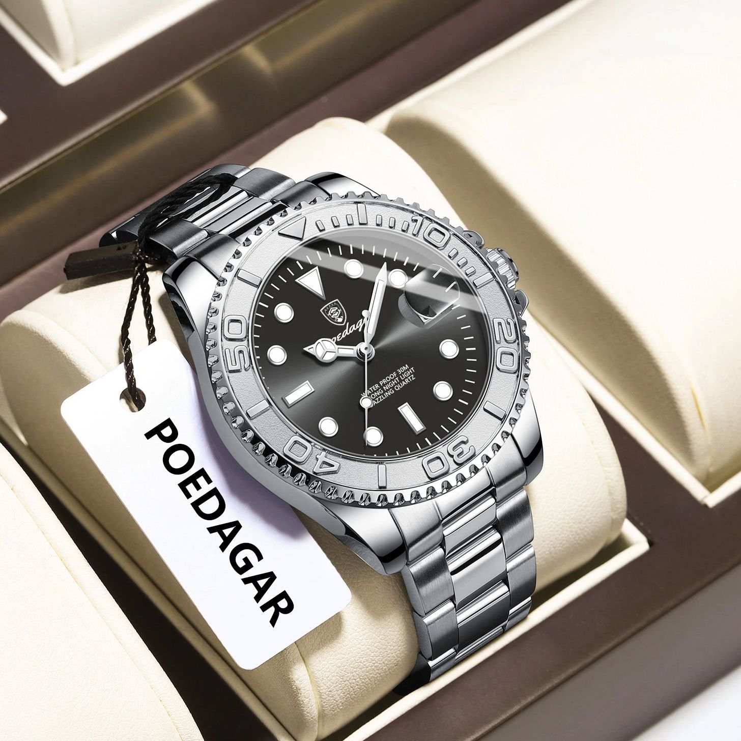 POEDAGAR Orologio sportivo da  - Luxury Watch With Bracelet recensione e prezzo