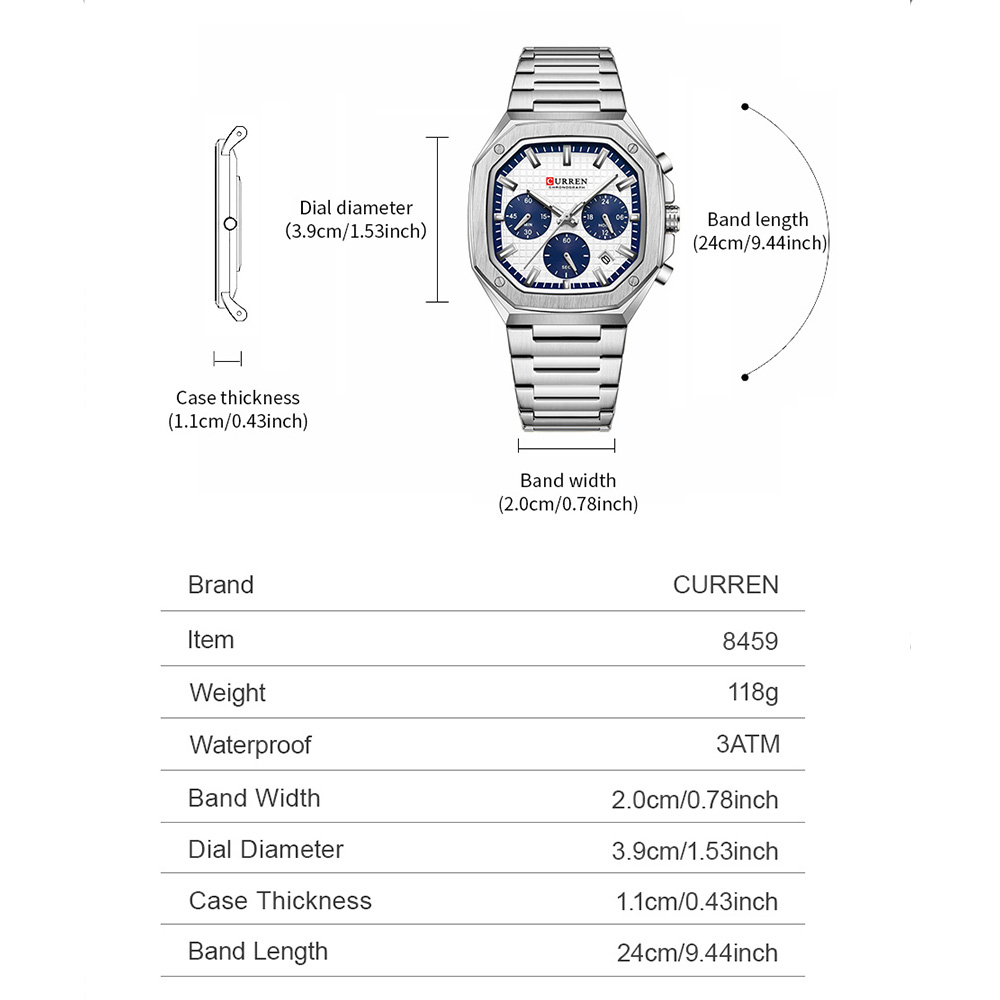 CURREN Orologio cronografo qua - Luxury Watch With Bracelet recensione e prezzo